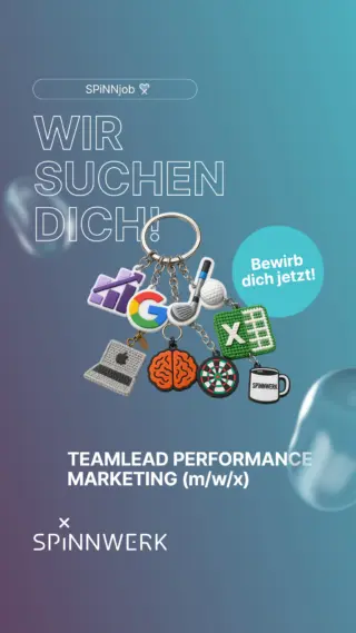 KPIs, Tracking + Performance sind dein Ding? Du willst Verantwortung übernehmen und starke Kampagnen gemeinsam mit deinem Team umsetzen?

Dann bewirb dich jetzt als Teamlead Performance Marketing (m/w/x) bei uns! 
🤗➡️ start.spinnwerk.com (Link in Bio)